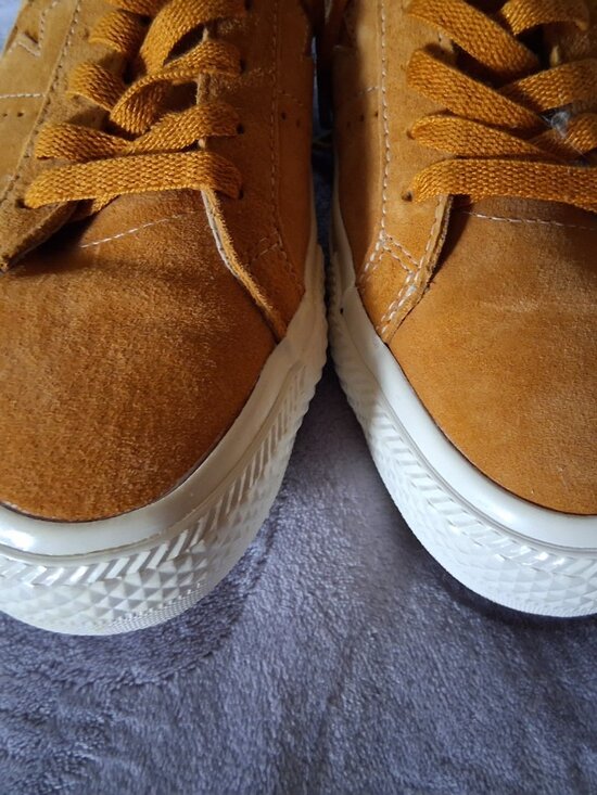 ⭐Converse One Star Low Mens Shoes 10  Mustard Yellow Suede Sneaker NEW